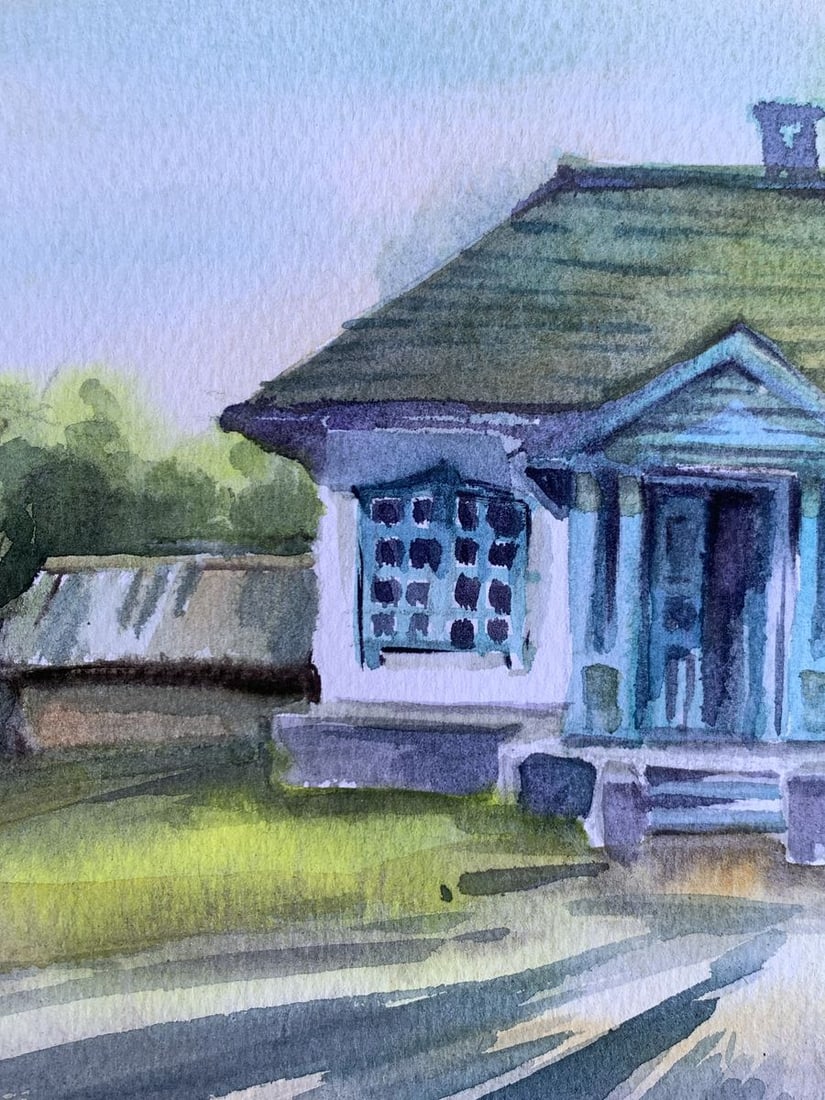 Watercolor painting Memory of home Svetlana Gramm - 4