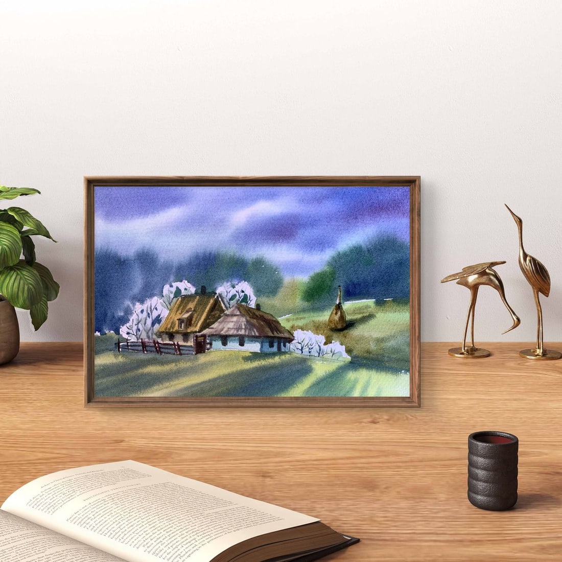 Pastel painting Quiet village Svetlana Gramm - 2