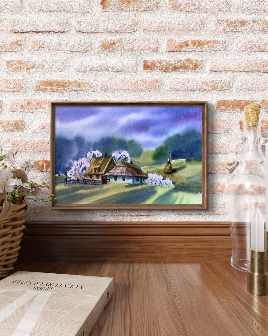 Pastel painting Quiet village Svetlana Gramm - 3