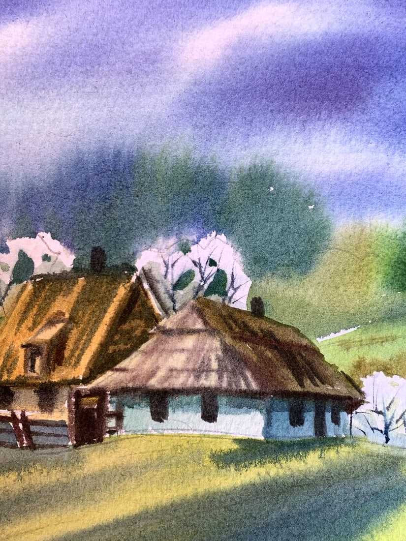 Pastel painting Quiet village Svetlana Gramm - 5