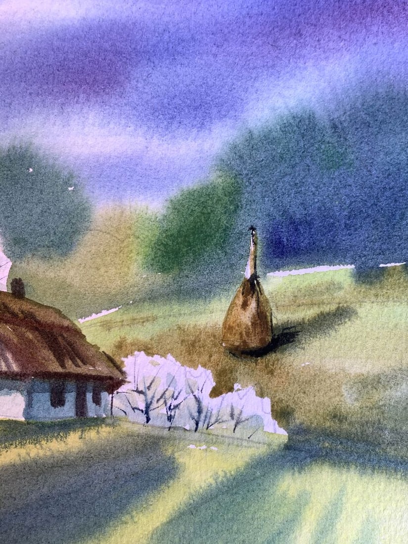 Pastel painting Quiet village Svetlana Gramm - 9