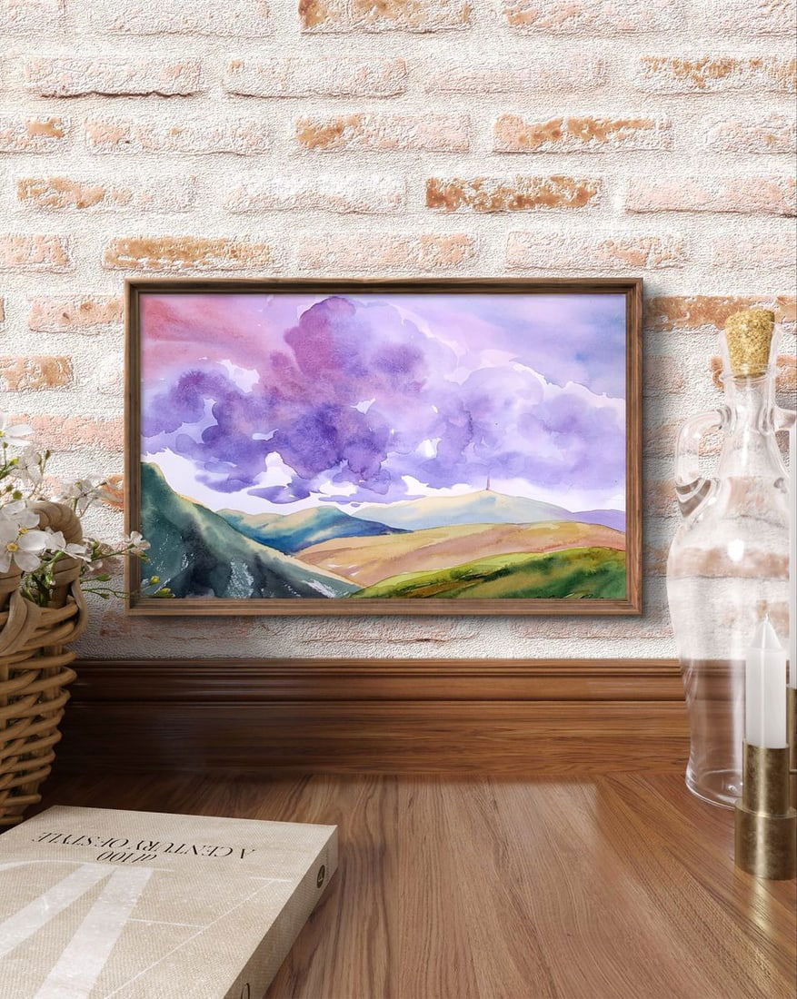 Watercolor painting Mountain View Svetlana Gramm - 2