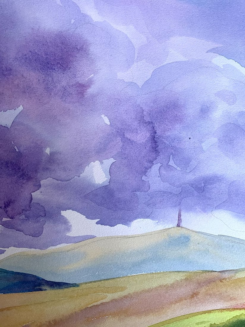 Watercolor painting Mountain View Svetlana Gramm - 8