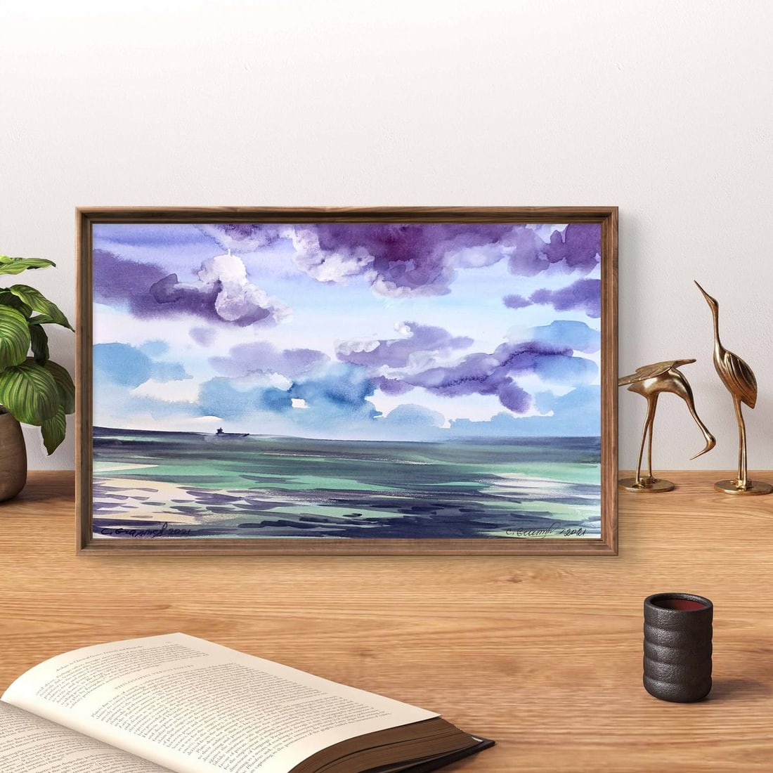 Watercolor painting Sea silence Svetlana Gramm - 2