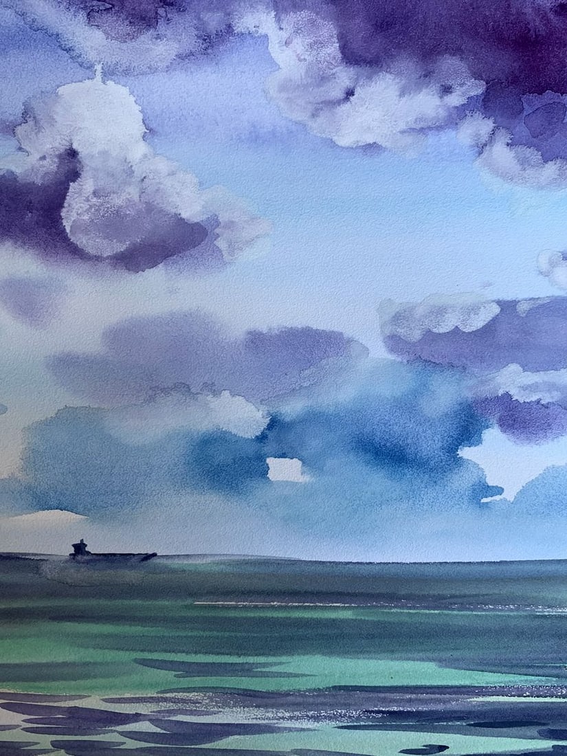 Watercolor painting Sea silence Svetlana Gramm - 6