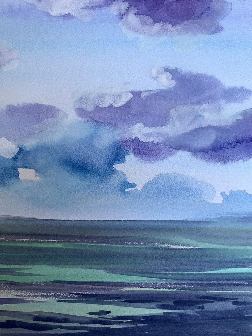 Watercolor painting Sea silence Svetlana Gramm - 8