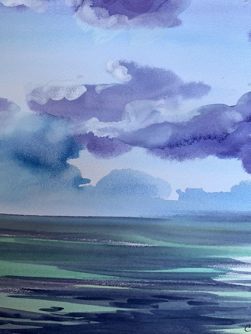 Watercolor painting Sea silence Svetlana Gramm - 9