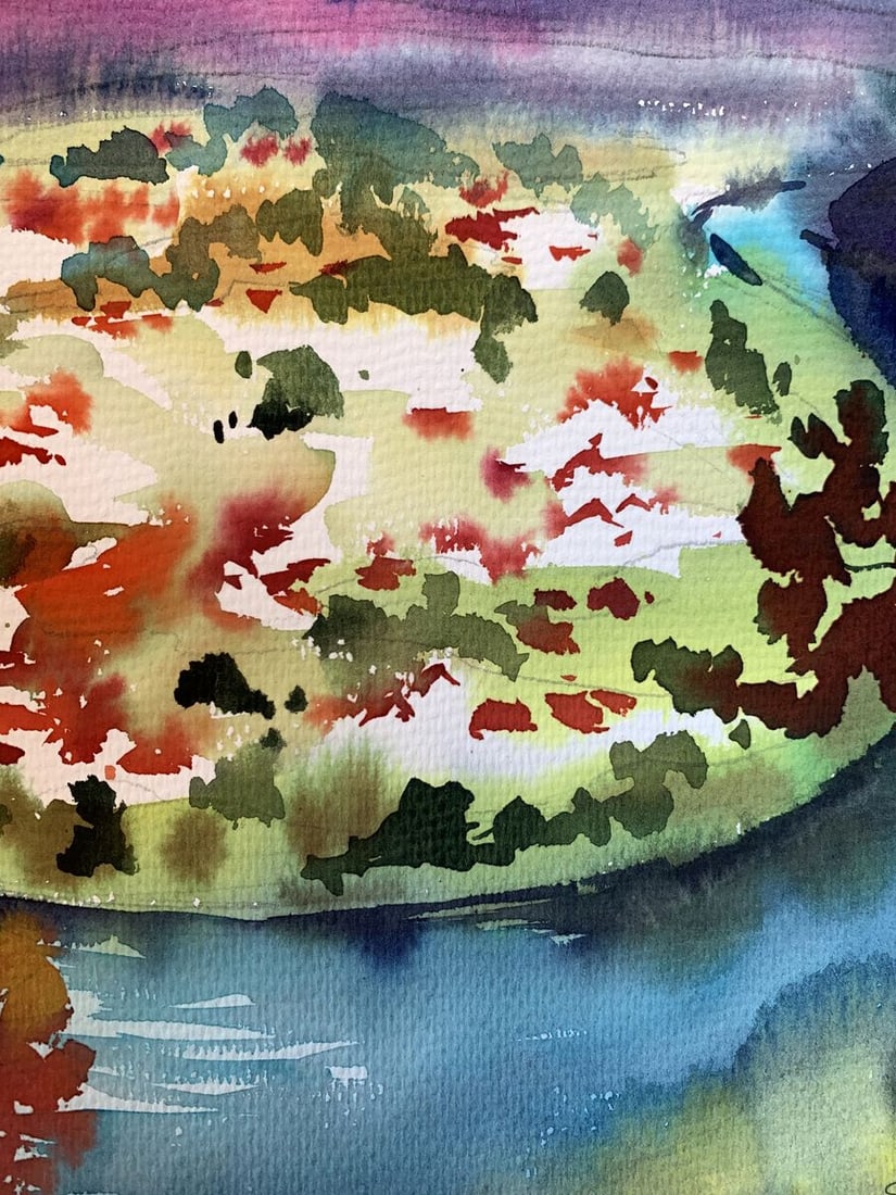 Watercolor painting View of the Reserve Svetlana Gramm - 9