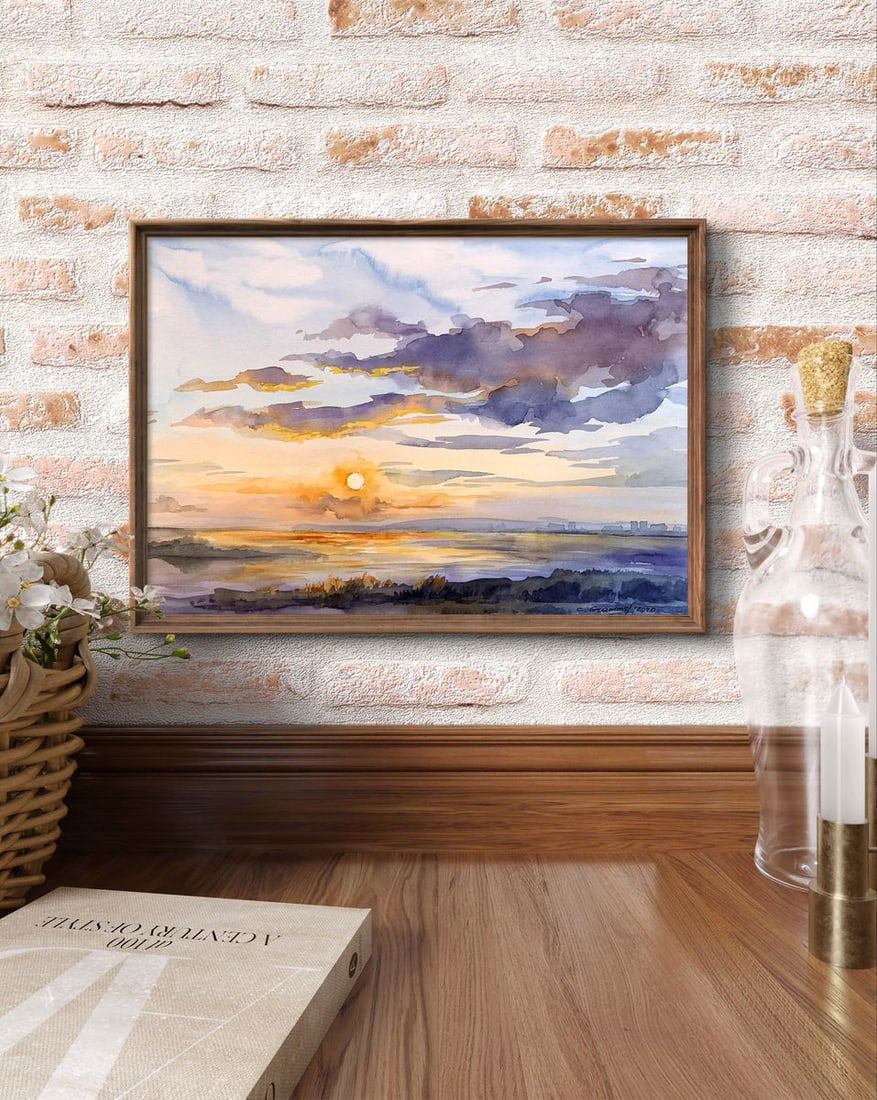 Watercolor painting Magic sea Svetlana Gramm - 3