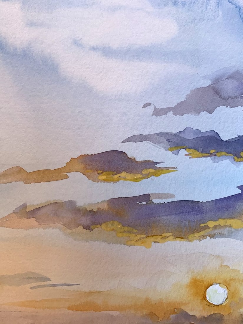 Watercolor painting Magic sea Svetlana Gramm - 4