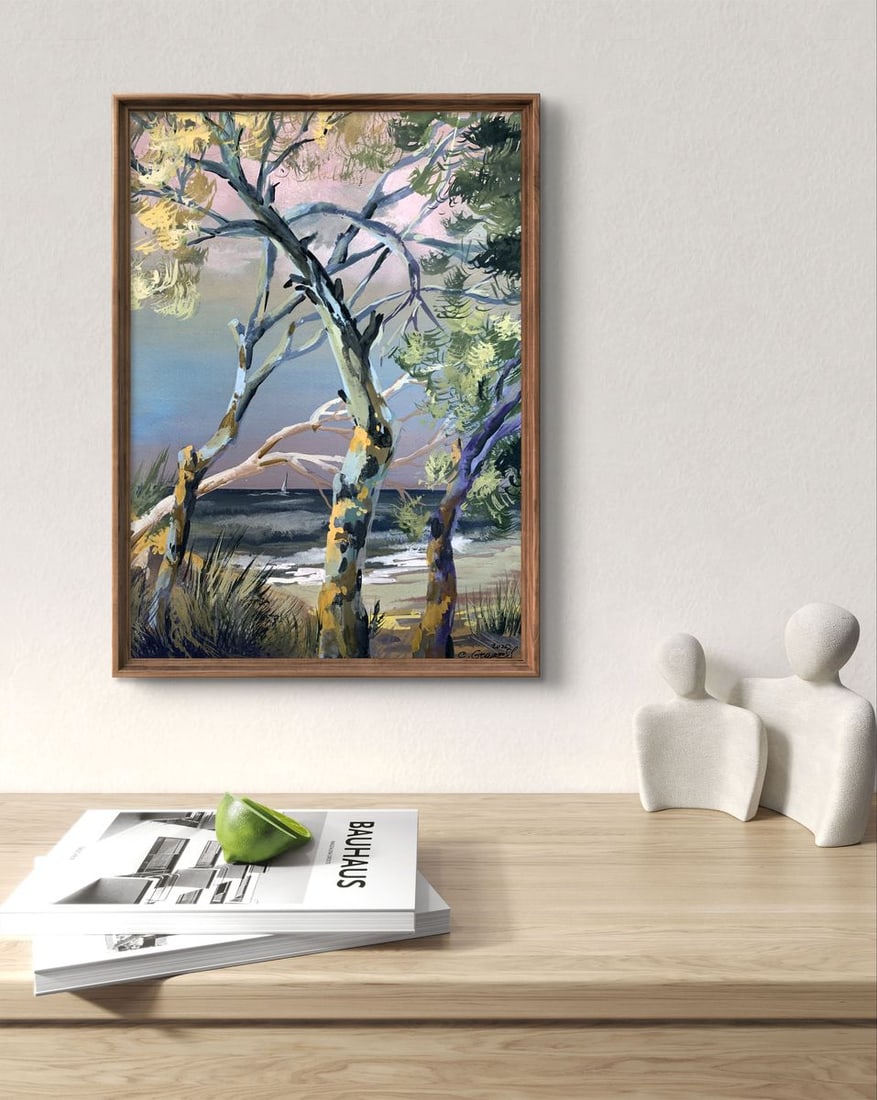 Watercolor painting Sea with rain Svetlana Gramm - 3