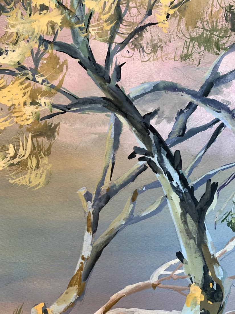 Watercolor painting Sea with rain Svetlana Gramm - 4