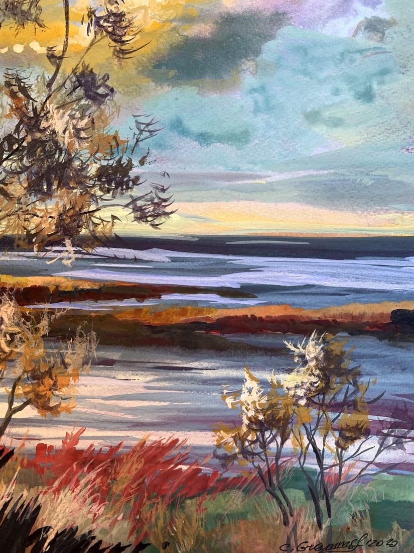 Watercolor painting Great sea view Svetlana Gramm - 11
