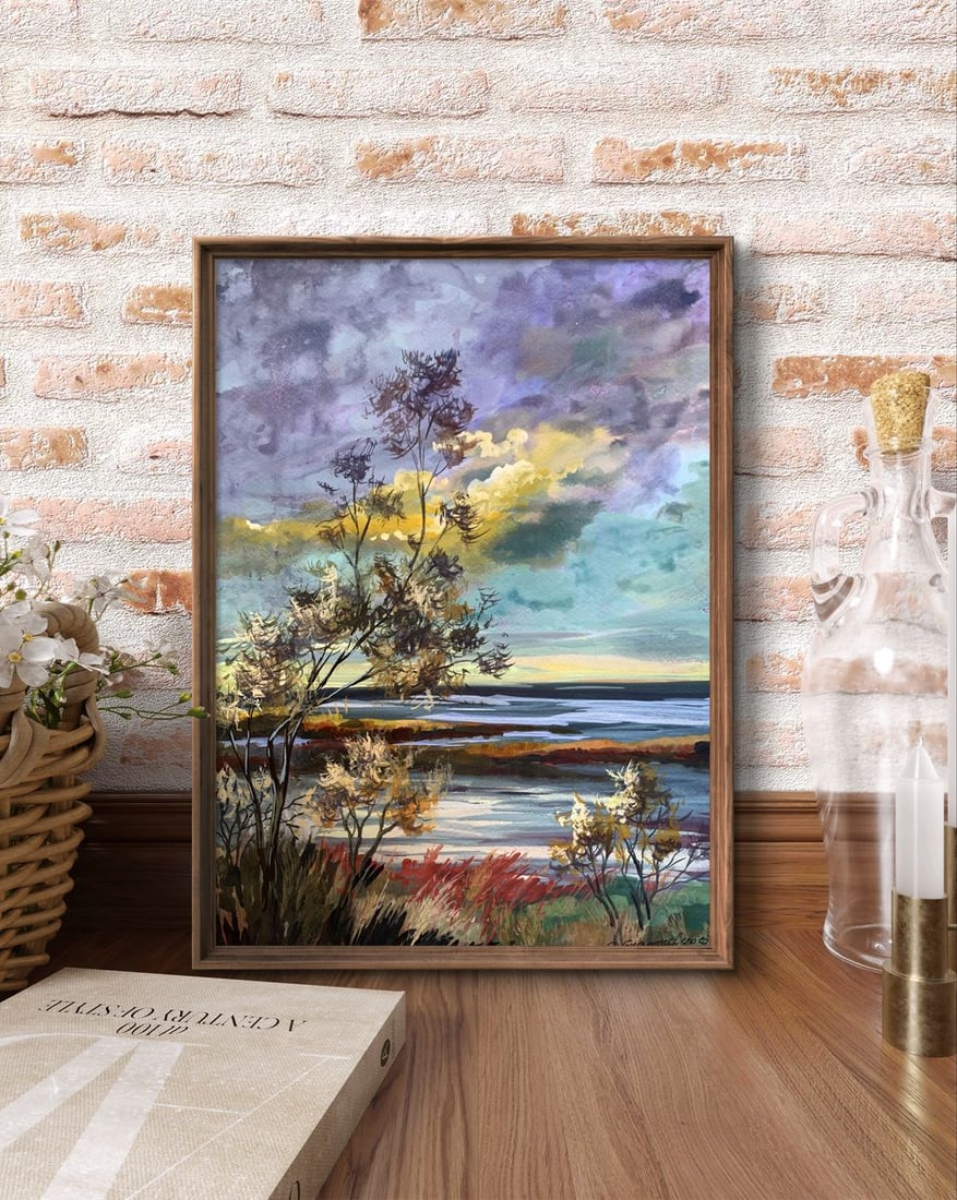 Watercolor painting Great sea view Svetlana Gramm - 2