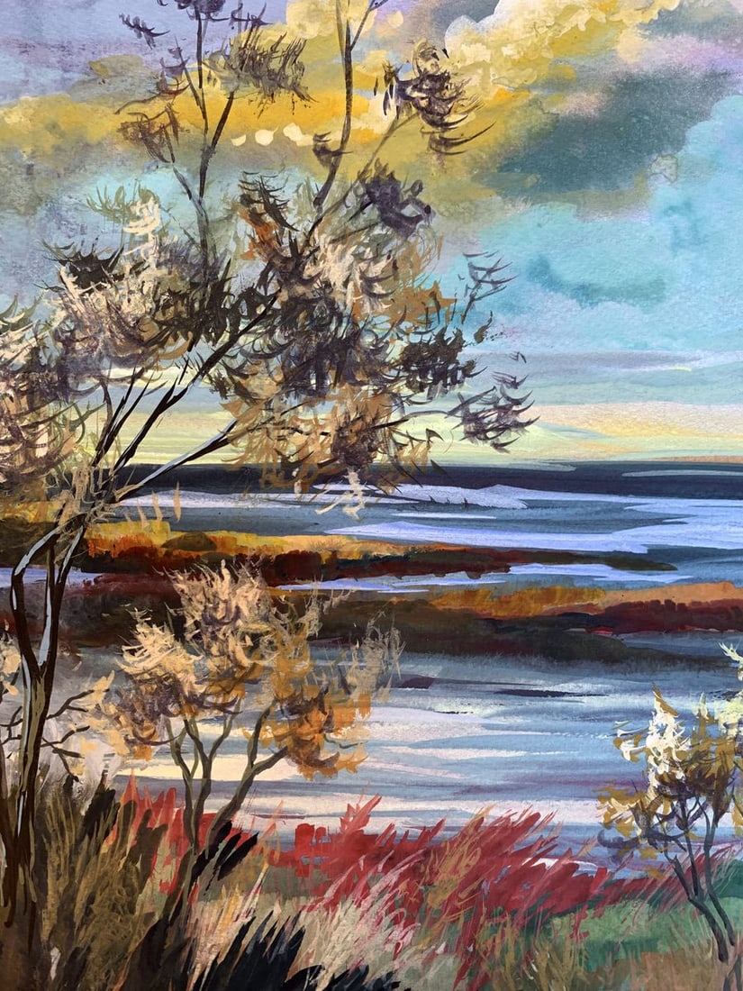 Watercolor painting Great sea view Svetlana Gramm - 8