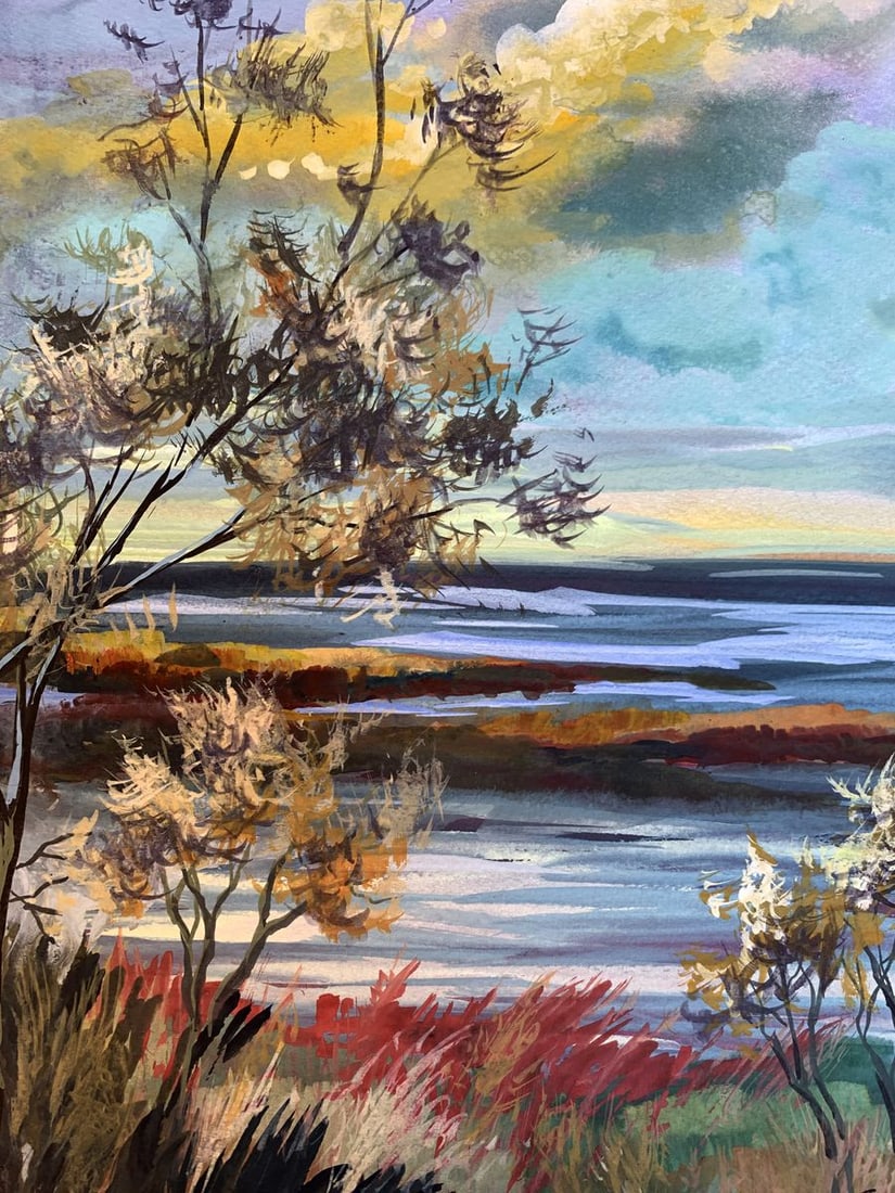 Watercolor painting Great sea view Svetlana Gramm - 9