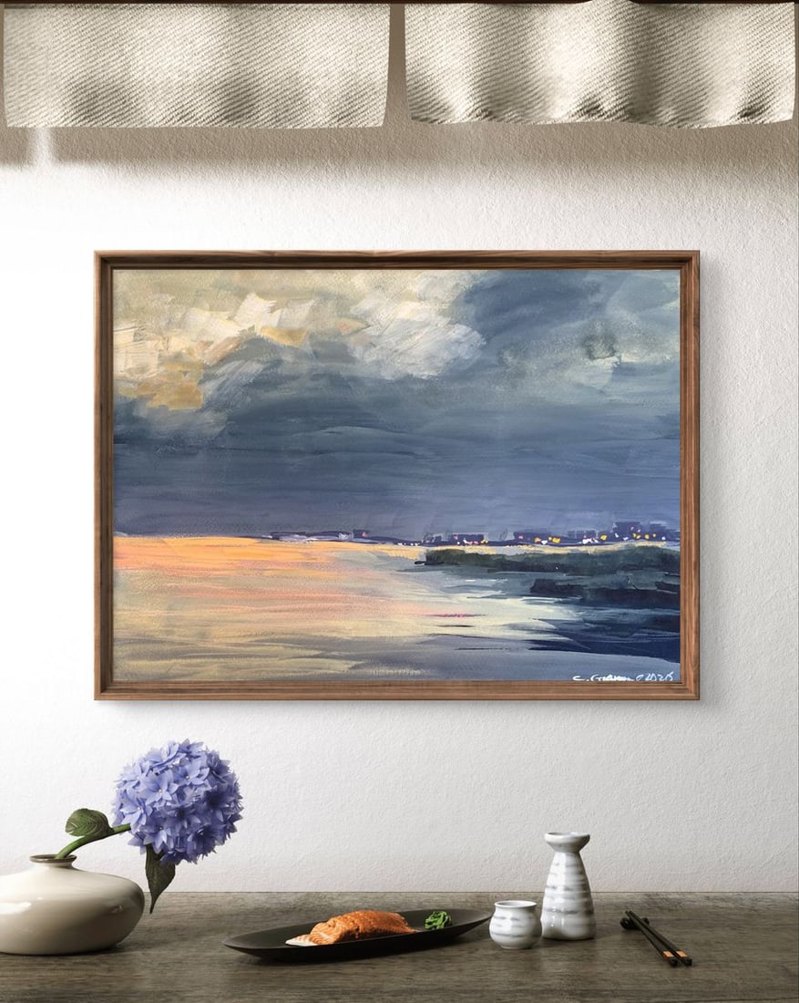 Watercolor painting On the spit Svetlana Gramm - 2