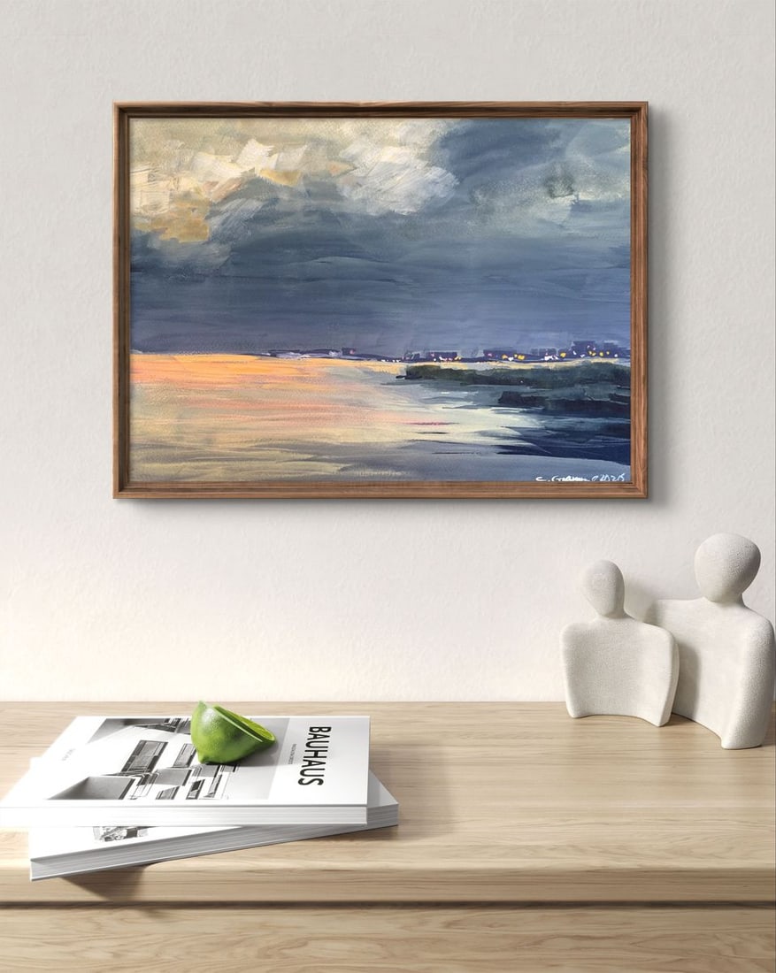 Watercolor painting On the spit Svetlana Gramm - 3