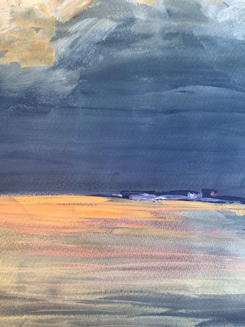 Watercolor painting On the spit Svetlana Gramm - 5