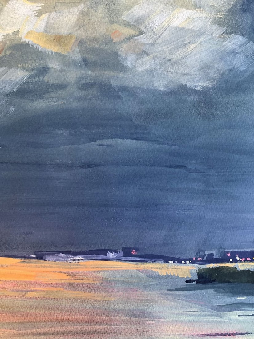 Watercolor painting On the spit Svetlana Gramm - 6