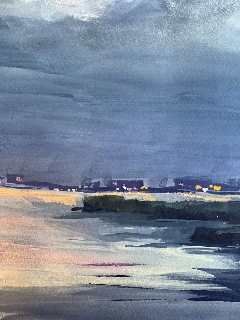 Watercolor painting On the spit Svetlana Gramm - 7