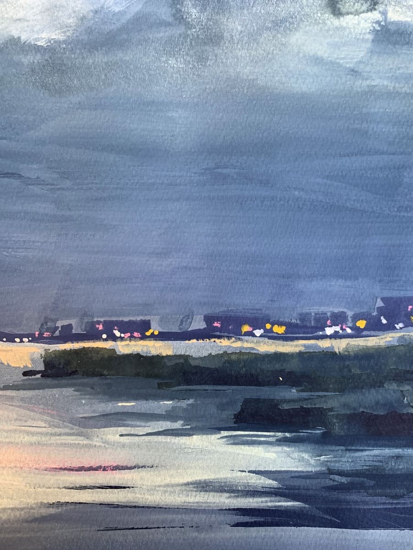 Watercolor painting On the spit Svetlana Gramm - 8