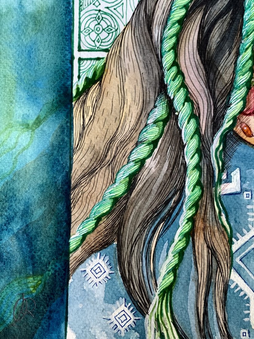 Watercolor painting Guardian of the Renaissance Olga Ponomaryva - 11