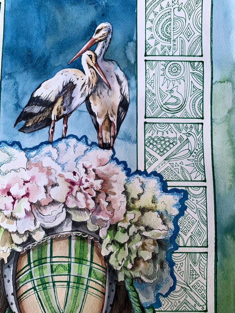 Watercolor painting Guardian of the Renaissance Olga Ponomaryva - 5