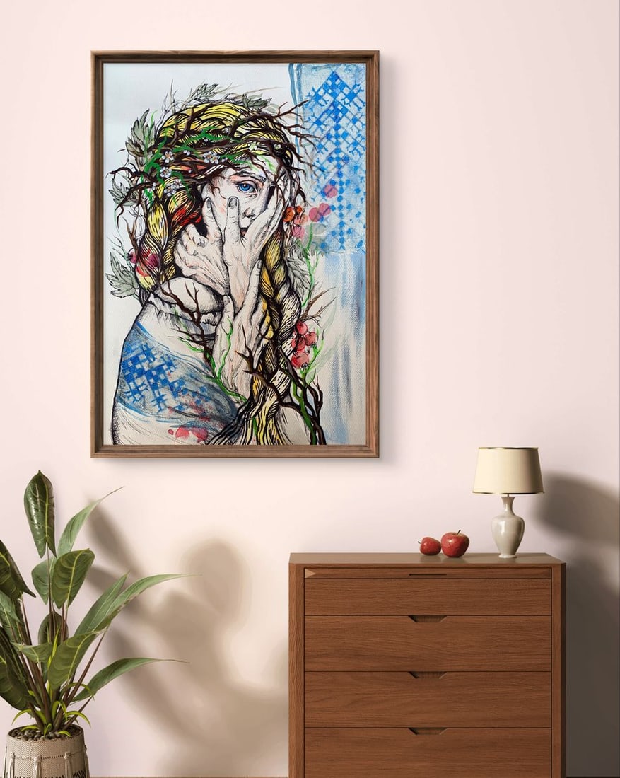 Watercolor painting Suffering Olga Ponomaryva - 3