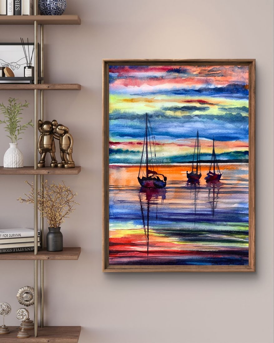 Watercolor painting Silence Olga Ponomaryva - 2