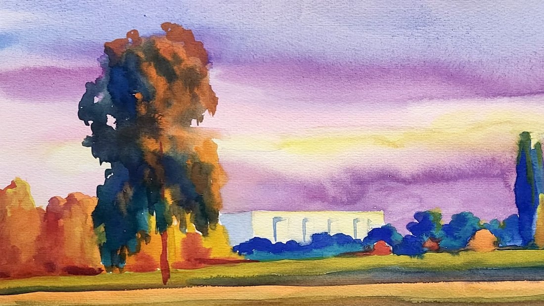 Watercolor painting Evening Serdyuk Boris Petrovich - 2