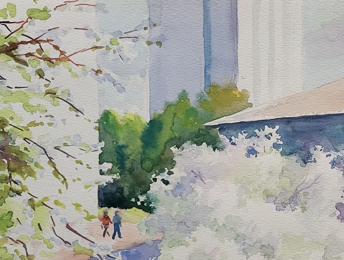 Watercolor painting View from the workshop Serdyuk Boris Petrovich - 2