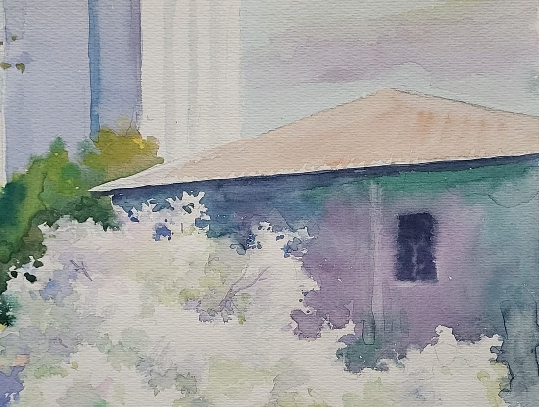 Watercolor painting View from the workshop Serdyuk Boris Petrovich - 3