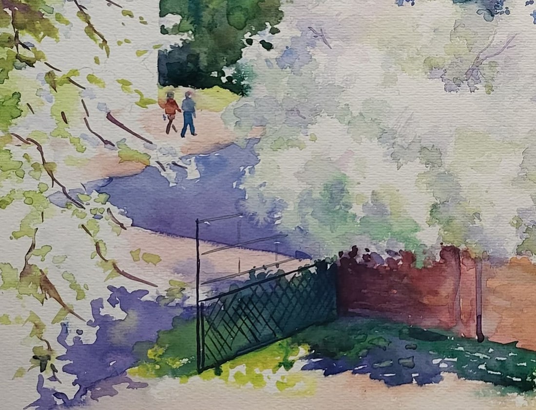 Watercolor painting View from the workshop Serdyuk Boris Petrovich - 4