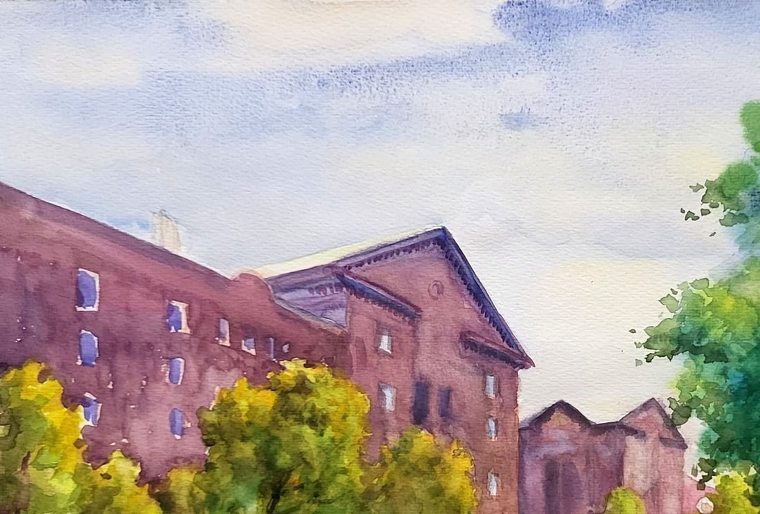 Watercolor painting Street in Kremenchuk Serdyuk Boris Petrovich - 2