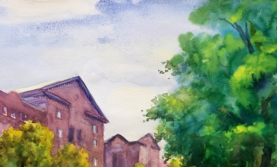 Watercolor painting Street in Kremenchuk Serdyuk Boris Petrovich - 3