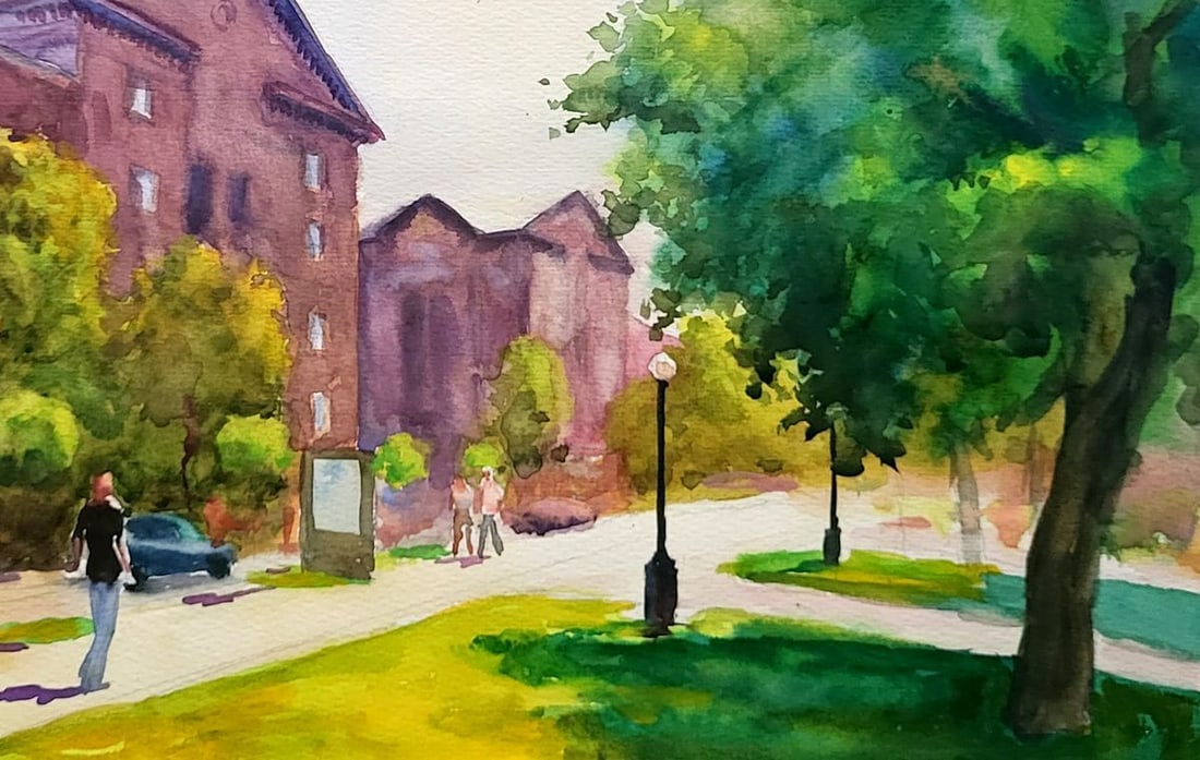 Watercolor painting Street in Kremenchuk Serdyuk Boris Petrovich - 5