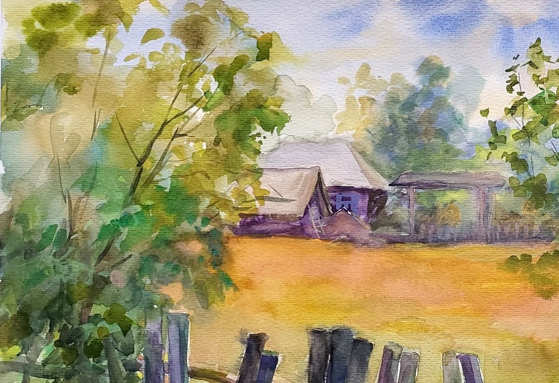 Watercolor painting Guty Sumy region Serdyuk Boris Petrovich - 2