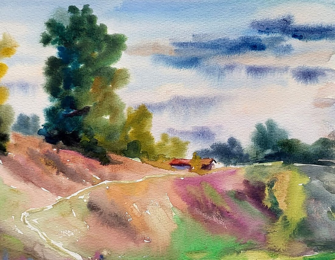 Watercolor painting Konotop landscape Serdyuk Boris Petrovich - 3