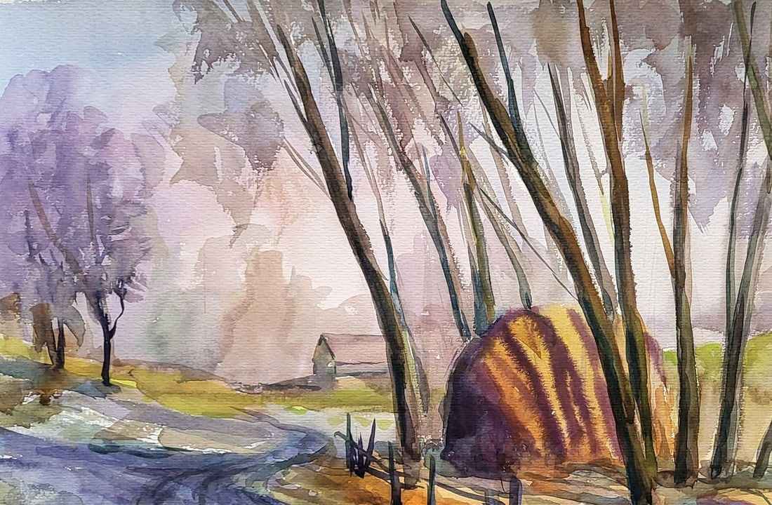 Watercolor painting A heap by the road Serdyuk Boris Petrovich - 2