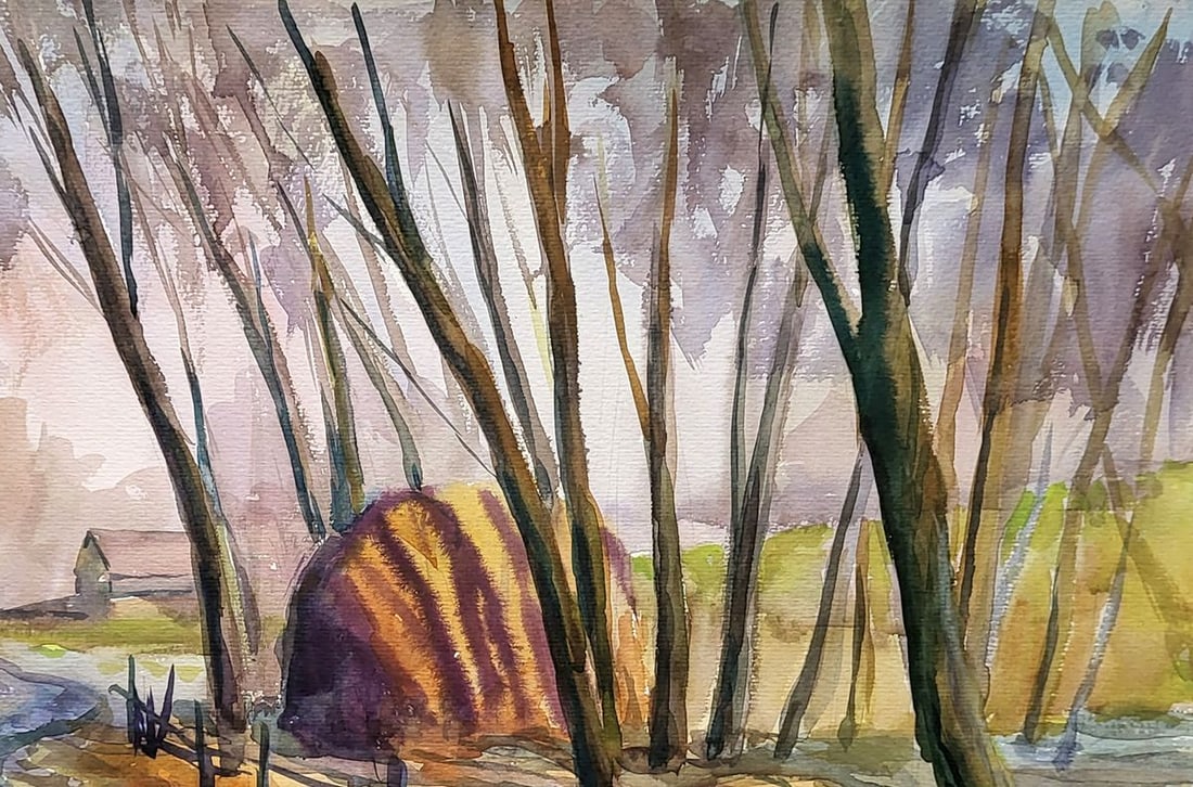 Watercolor painting A heap by the road Serdyuk Boris Petrovich - 3