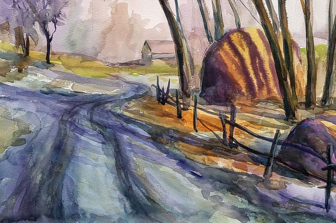 Watercolor painting A heap by the road Serdyuk Boris Petrovich - 4