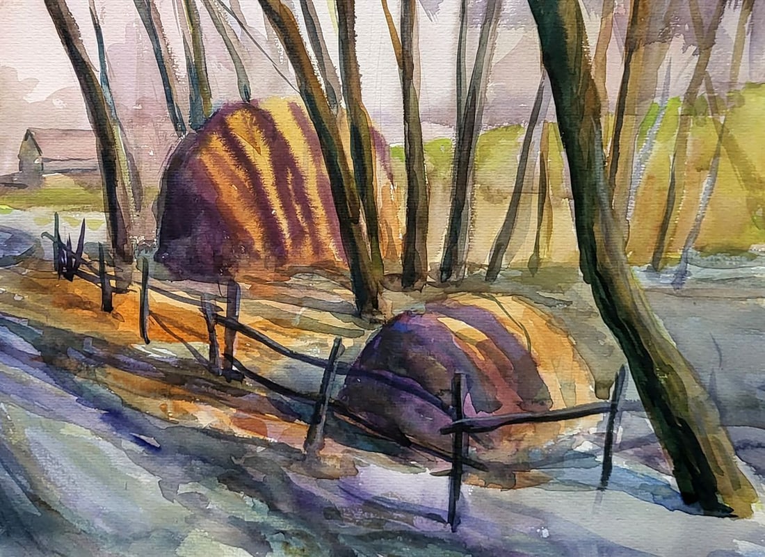 Watercolor painting A heap by the road Serdyuk Boris Petrovich - 5