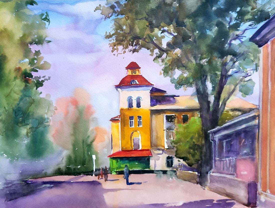Watercolor painting Urban landscape of the city of Kremenchuk Serdyuk Boris Petrovich - 3