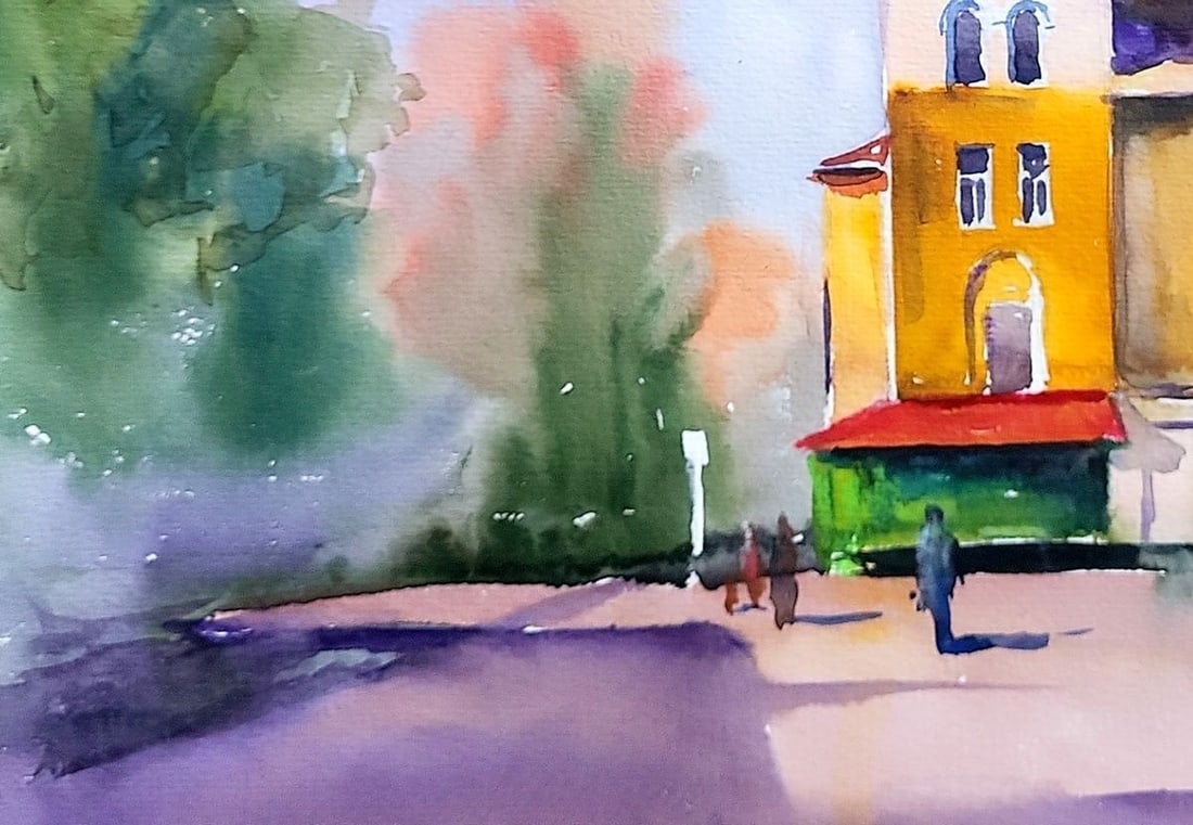 Watercolor painting Urban landscape of the city of Kremenchuk Serdyuk Boris Petrovich - 4