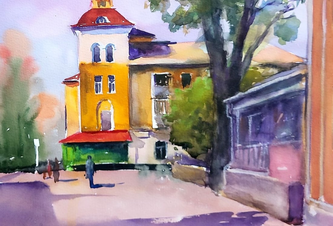 Watercolor painting Urban landscape of the city of Kremenchuk Serdyuk Boris Petrovich - 5