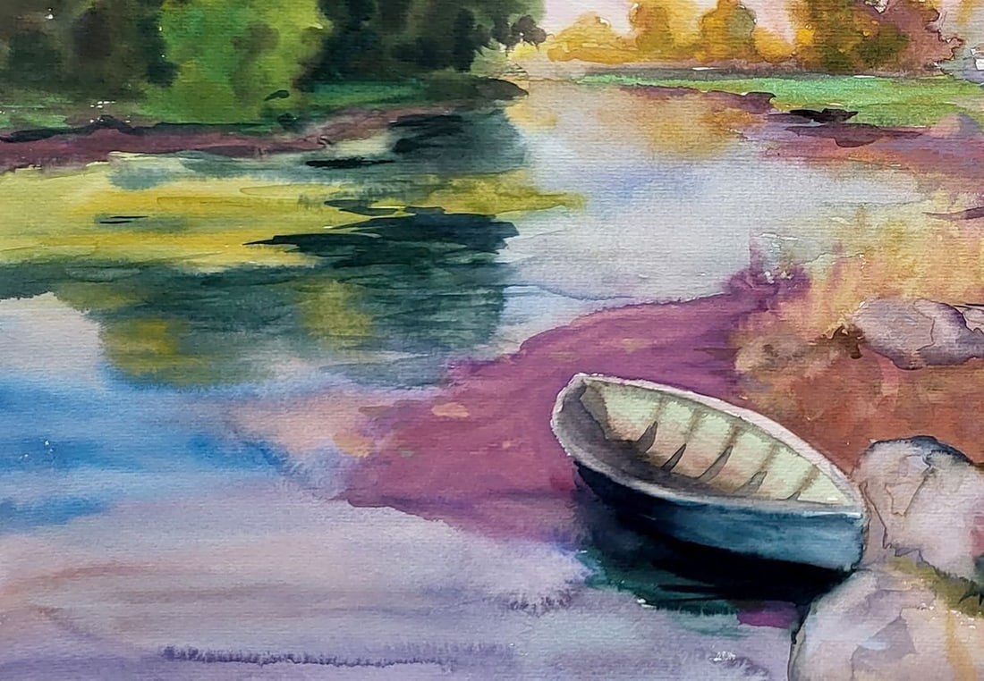 Watercolor painting Surroundings of the village Serdyuk Boris Petrovich - 4