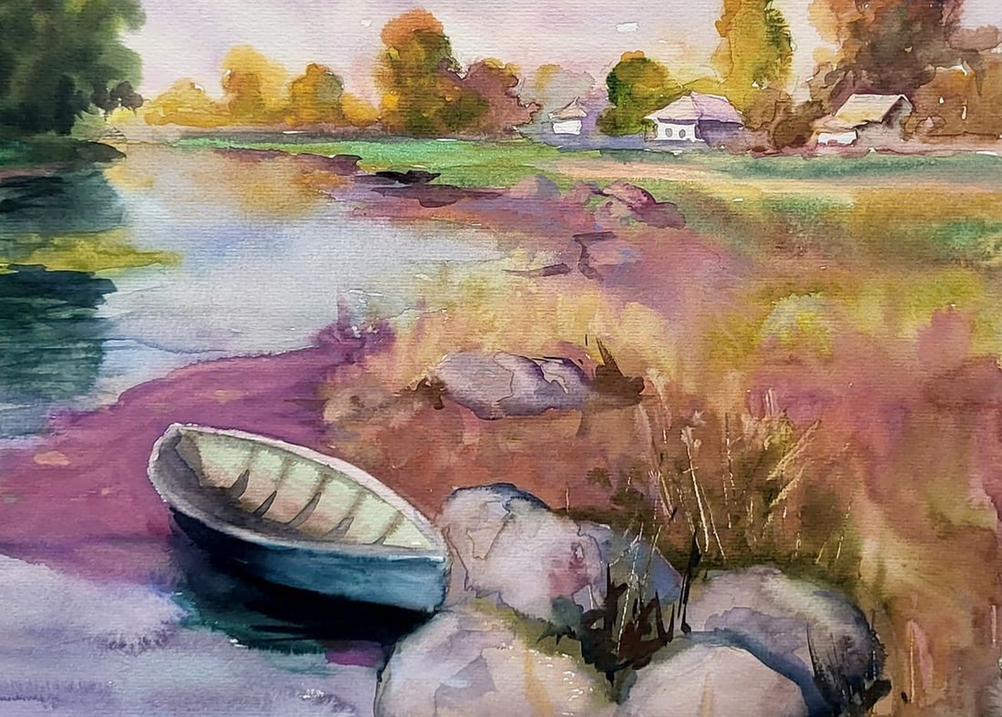 Watercolor painting Surroundings of the village Serdyuk Boris Petrovich - 5