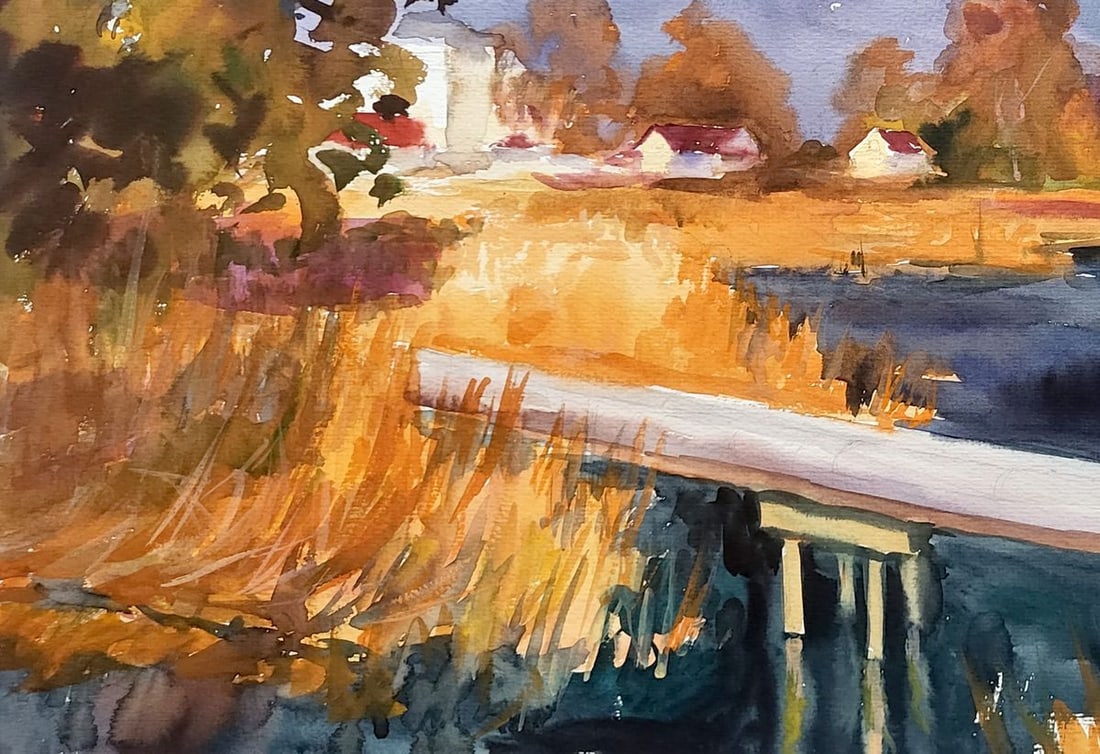 Watercolor painting Autumn Kahamlyk Serdyuk Boris Petrovich - 4