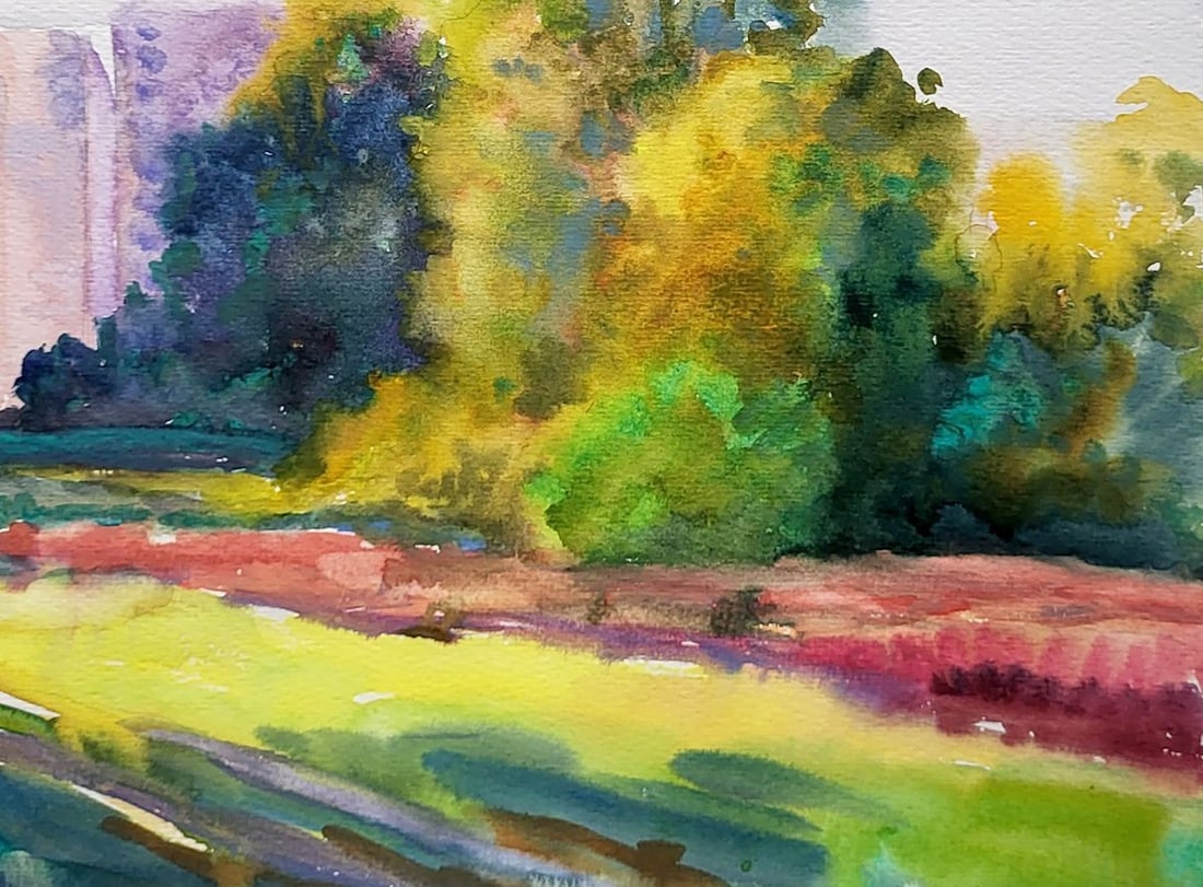 Watercolor painting City new buildings Serdyuk Boris Petrovich - 5